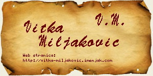 Vitka Miljaković vizit kartica